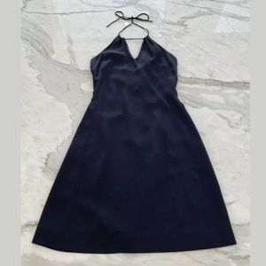 ROUGE à LEVRES VINTAGE BLACK HALTER DRESS SIZE 4